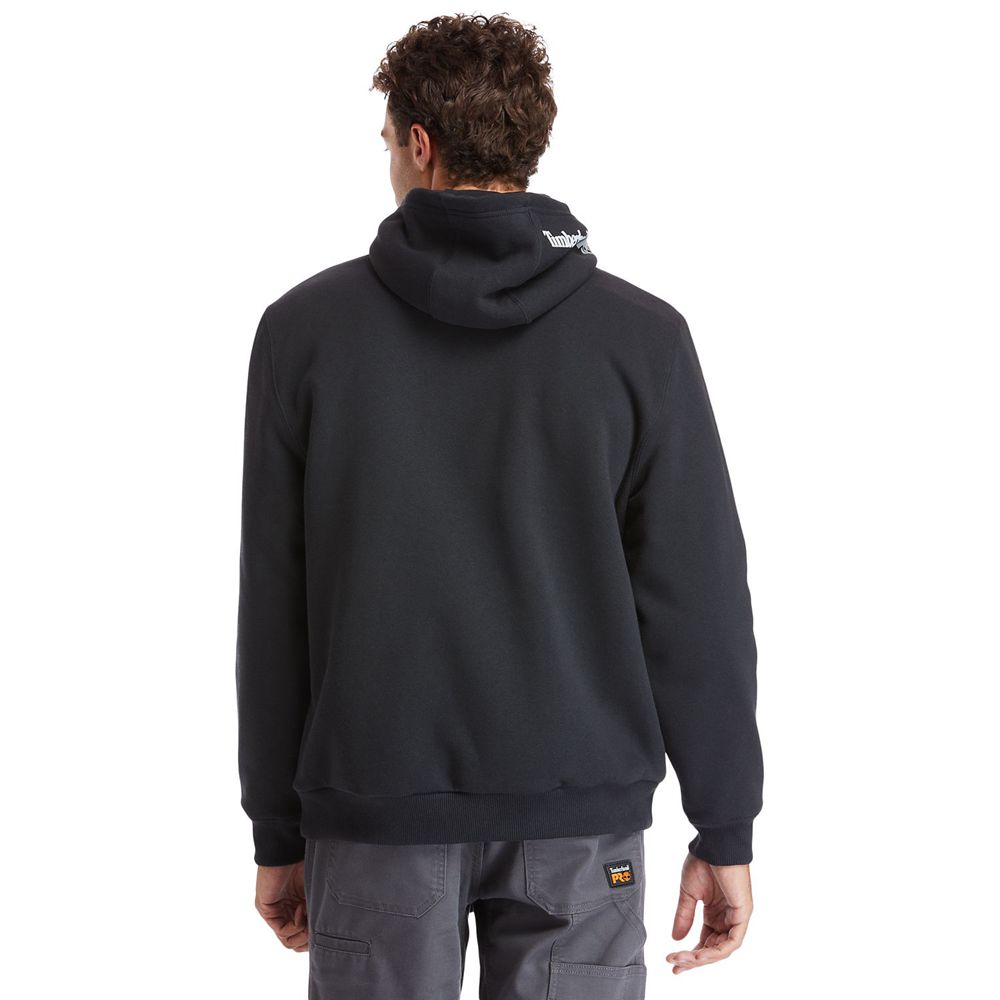 Timberland Mens Sweatshirts PRO® Double-Duty Heavyweight Hoodie - Black - India OZ9173806